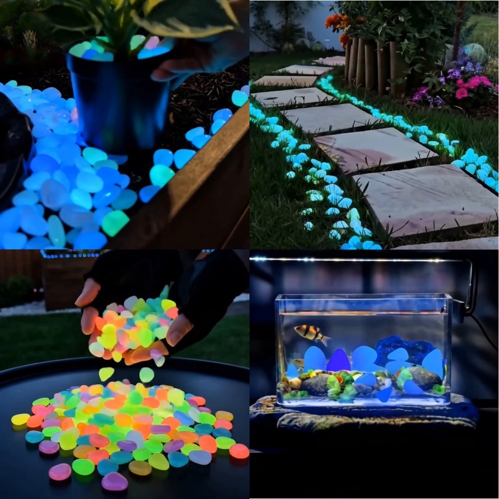 Aquarium Planted - Цветные светящиеся в темноте камни для