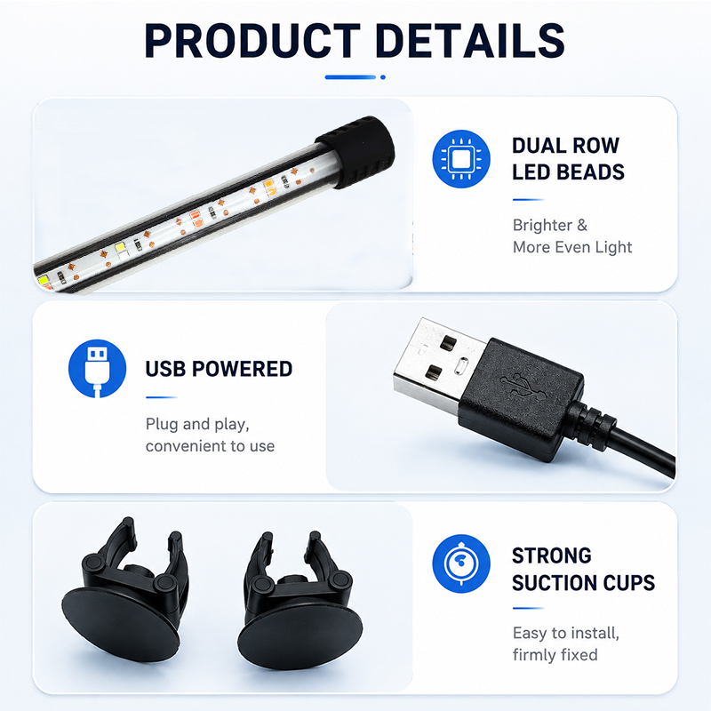 18-58 см USB светодиодная ламп – обзор и цена Aquarium Planted Tank Light