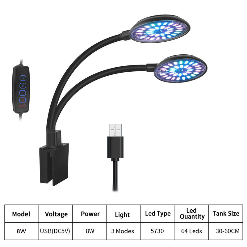 USB светодиодный светильник дл – обзор и цена Aquarium Planted Tank Light
